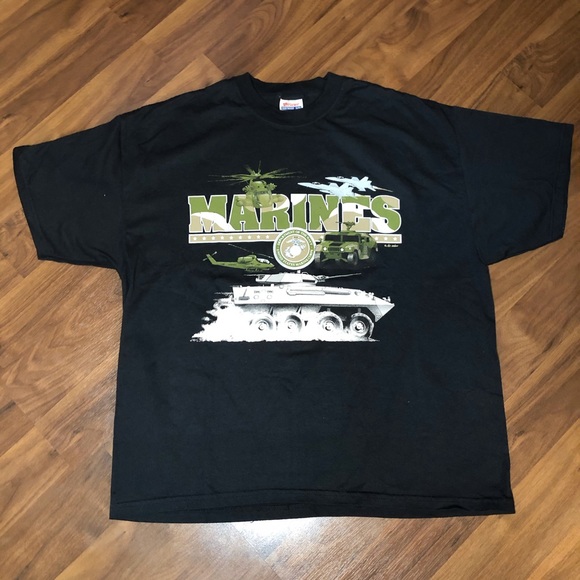 Late 90’s Marines All Vehicle Graphic Tee - Picture 1 of 2